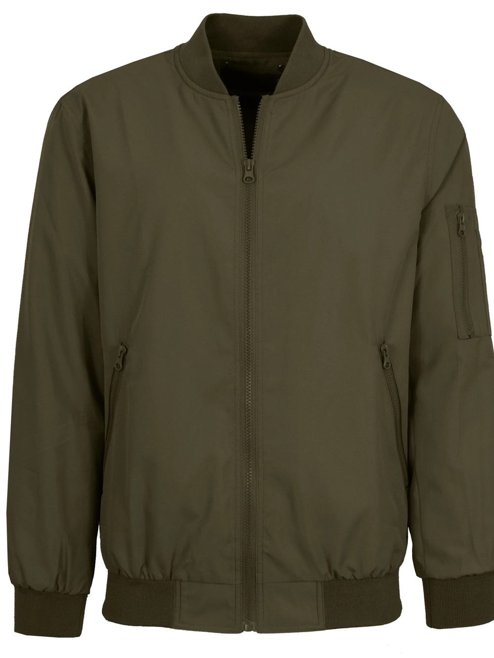 Men's Olive Lightweight Bomber Jacket